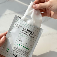 Mặt nạ dịu da MAWLAB Cica Derma Recovery Mask (hộp 10 miếng)